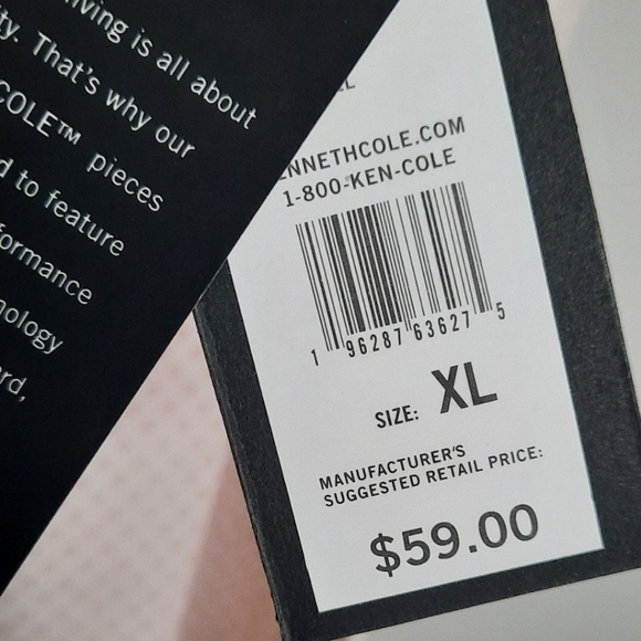 NWT Kenneth Cole Mens Light Pink Short Sleeved Collared Shirt Size XL - Picture 5 of 8